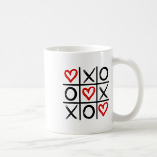 Xoxo Hearts Valentine Hugs Kisses Tic-tac-toe Wome Coffee Mug