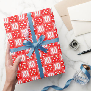 XOXO Hearts Valentine Wrapping Paper