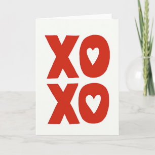 Xoxo Hugs Kisses Love Card