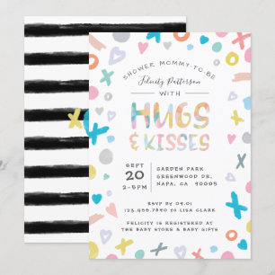 XOXO Hugs, Love & Kisses Baby Shower Invitation
