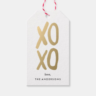 XOXO in White   Gift Tags