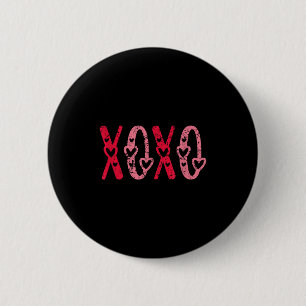 Xoxo Kisses Hugs Vintage Valentines Day 2 Inch Round Button