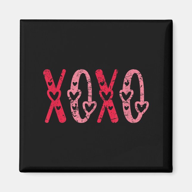 Xoxo Kisses Hugs Vintage Valentines Day  Magnet (Front)