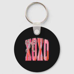 Xoxo Leopard Bow Funny Valentine's Day Coquette Nk Keychain