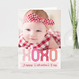 XOXO Love And Kisses Valentine's Day Photo Card