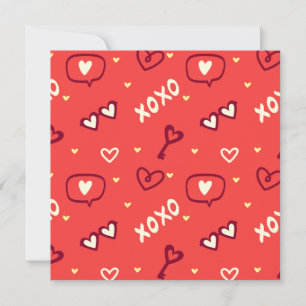 XOXO Love Doodle Valentine’s Day Card