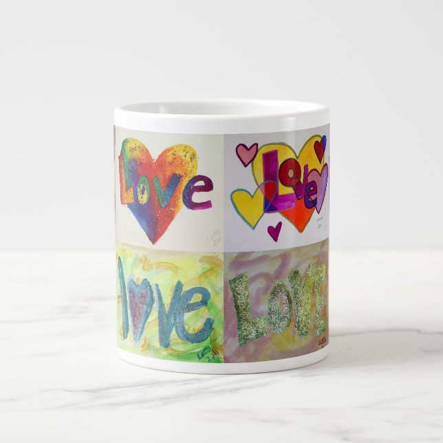 XOXO Love Mosaic Collage Peintures Mug (Devant)