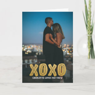 XOXO Love Personalized Valentines Day Holiday Card