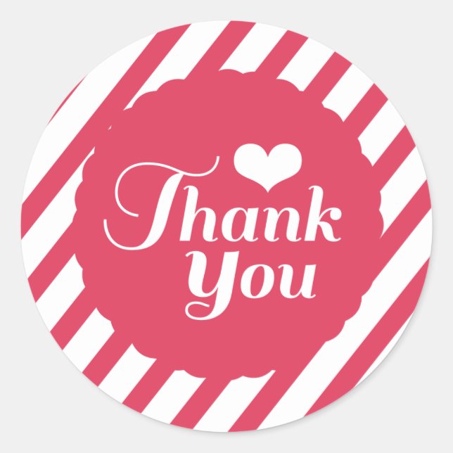 XOXO Love Valentine Party Thank You Stickers (Front)