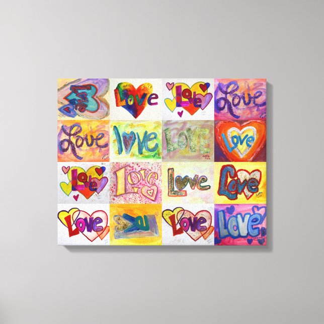 XOXO Love Word Peinture en toile d'oeuvre d'art (r (Recto)