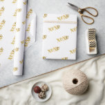 XOXO MODERN MINIMAL brushed type faux gold Wrapping Paper<br><div class="desc">by kat massard >>> www.simplysweetpaperie.com <<< Super cool, unique wrapping paper - with matching, co-ordinated items available from my store. Any problems with the design please contact me using "contact this designer" for shipping, production, cancellations and enquiries after you have checked out you will have to contact zazzle directly with...</div>