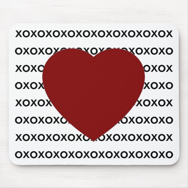 xoxo mousepad with heart (Front)