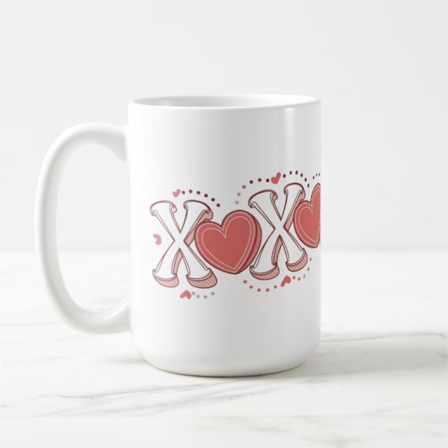 XOXO Mug cadeau de la Saint Valentin (Gauche)