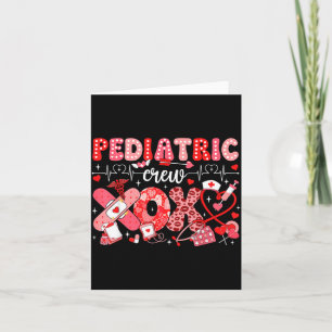 Xoxo Nurse Pediatric Crew Nurse Valentine Leopard Card