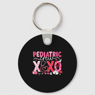 Xoxo Nurse Pediatric Crew Nurse Valentine Leopard  Keychain
