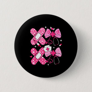Xoxo Nurse Valentines Day Stethoscope Valentine Nu 2 Inch Round Button