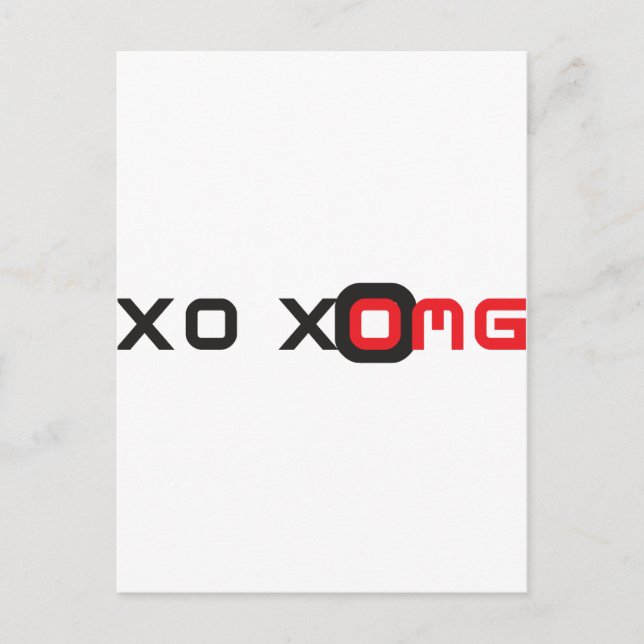 xoxo omg postcard (Front)