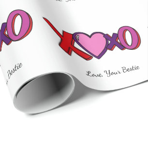 XOXO personalized paper,Valentines Day Wrapping Paper