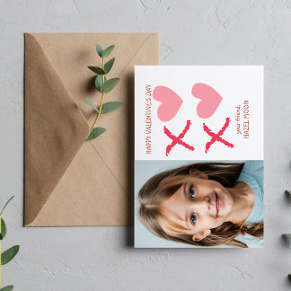 XOXO photo classroom valentines day Card