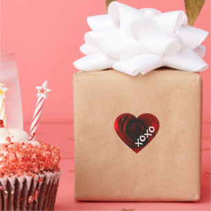 XOXO Red Rose Heart Sticker