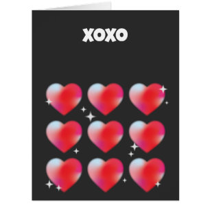 Xoxo romantic red heart space love valentine's day