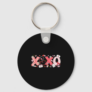 Xoxo Stethoscope Valentine Rn Pct Cna Nurse Nurse  Keychain