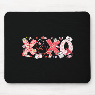 Xoxo Stethoscope Valentine Rn Pct Cna Nurse Nurse  Mouse Pad