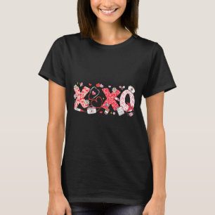 Xoxo Stethoscope Valentine Rn Pct Cna Nurse Nurse  T-Shirt