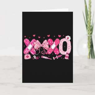 Xoxo Stethoscope Valentine Rn Pct Cna Nurse Pink B Card