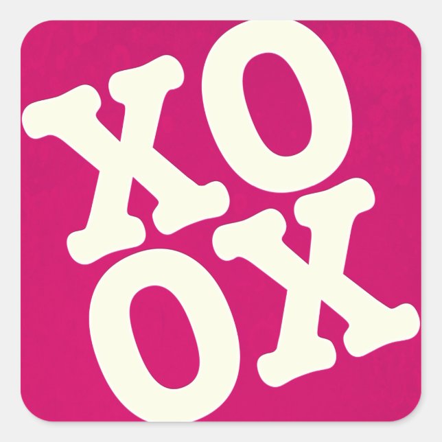 XOXO Sticker / Envelope Seal | Pink (Front)
