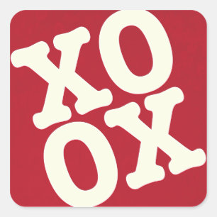 XOXO Sticker / Envelope Seal   Red