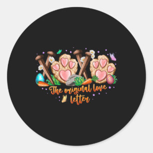 Xoxo The Orginal Love Letter Bunny Easter Day For Classic Round Sticker
