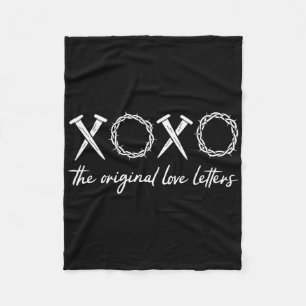 Xoxo The Original Love Letters Jesus Christian Men Fleece Blanket