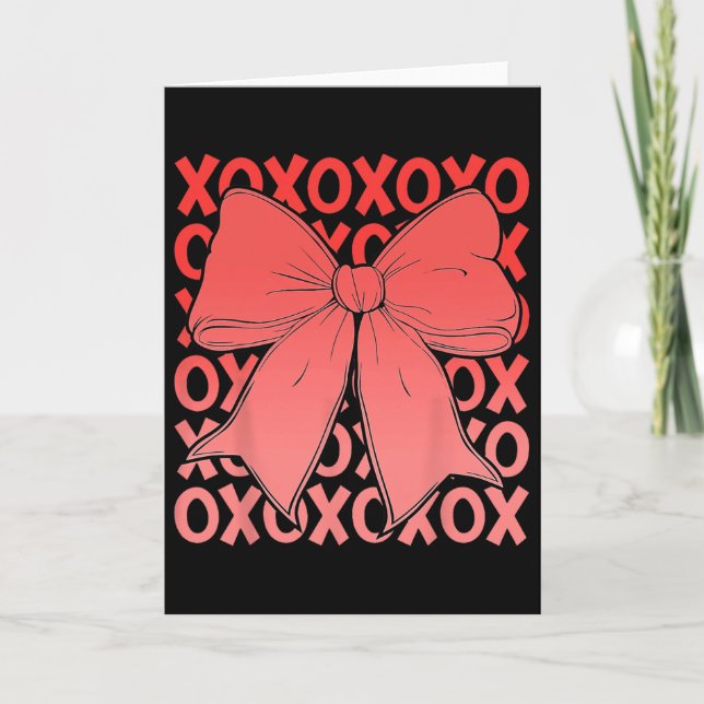 Xoxo The Original Love Letters Retro Checked Valen Card (Front)
