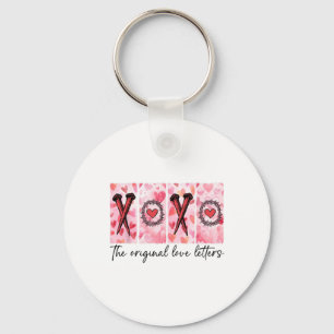 Xoxo The Original Love Letters Retro Checked Valen Keychain