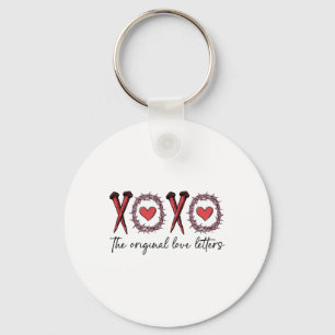 Xoxo The Original Love Letters Retro Checked Valen Keychain
