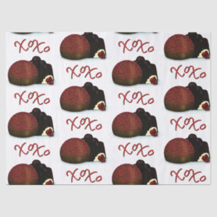 XOXO Valentine Bonbon and Dark Chocolate Tissue Paper
