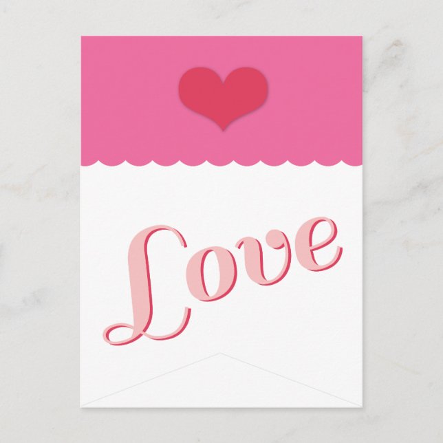 XOXO Valentine Party Flag Bunting Banner 03 Holiday Postcard (Front)