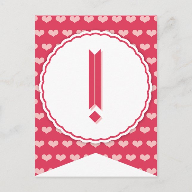 XOXO Valentine Party Flag Bunting Banner ! Holiday Postcard (Front)