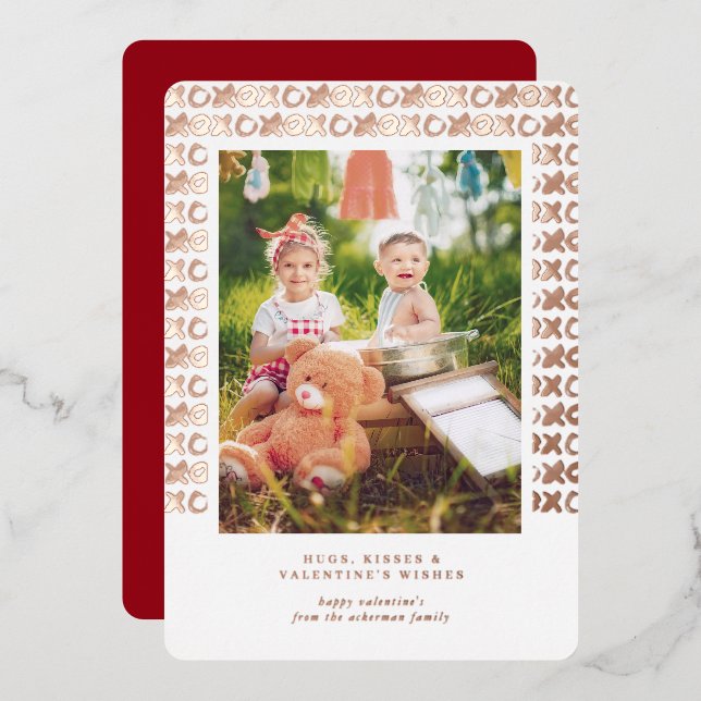 XOXO | Valentine Wishes Photo Card (Front/Back)