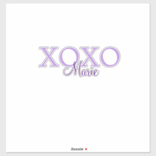 Xoxo valentine's day add name purple pastel minima