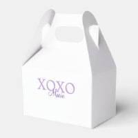 Xoxo valentine's day add name purple pastel minima
