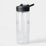 Xoxo valentine's day add name purple pastel minima water bottle<br><div class="desc">beautiful design</div>