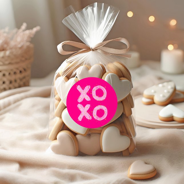 XOXO Valentine's Day Classic Round Sticker (Creator Uploaded)