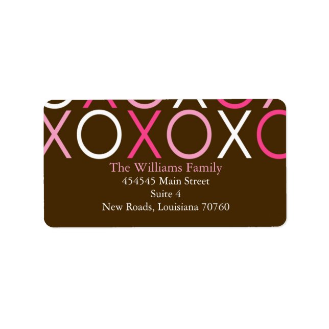 XOXO Valentine's Day Label (Front)