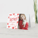 XOXO Watercolor Hearts Valentine's Day Card<br><div class="desc">Fun and whimsical Valentine's day card featuring watercolor hearts.</div>