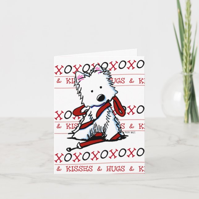XOXO Westie Note Card (Front)