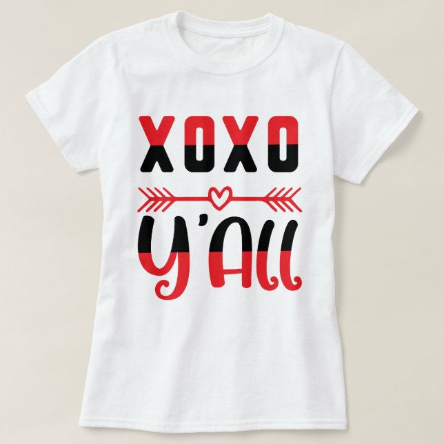 XOXO Y'all Valentine's Women's  T-Shirt (Design Front)