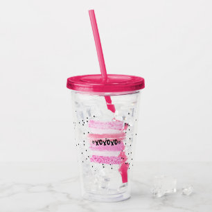 xoxoxo acrylic tumbler