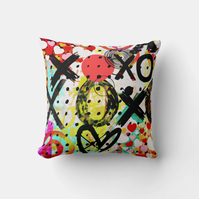XOXOXOXOXO Collection Throw Pillow (Front)